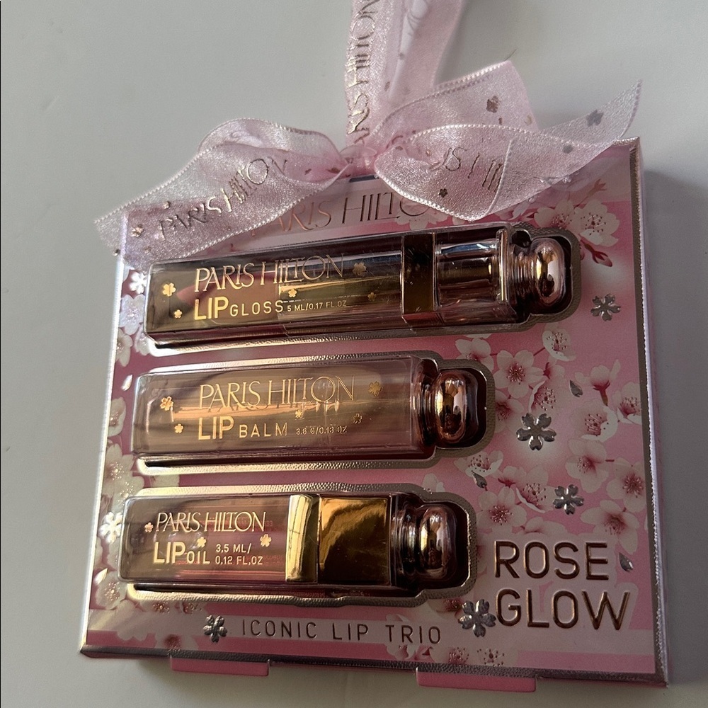 💖 NEW Paris Hilton Iconic Lip Trio - Rose Glow Set ✨ NIB - Picture 15 of 16